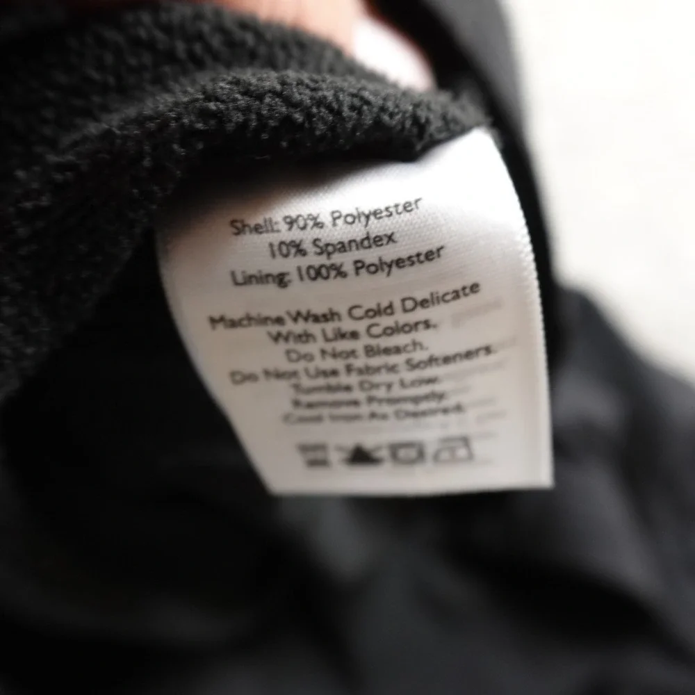 Eddie Bauer Pants Mens 38X30 Black Travex Fleece Lined Cargo Hiking Stretch Warm